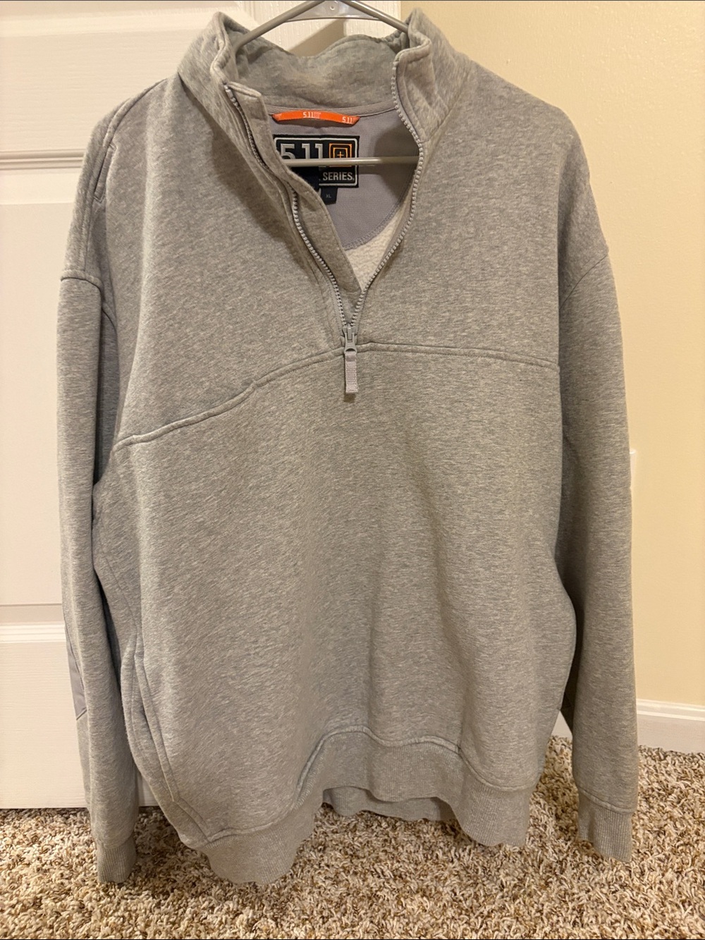 5.11 Tactical Men’s Heather Gray Quarter-Zip Pullover